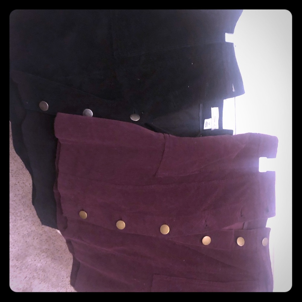 Adam Levine corduroy mini skirts, size M